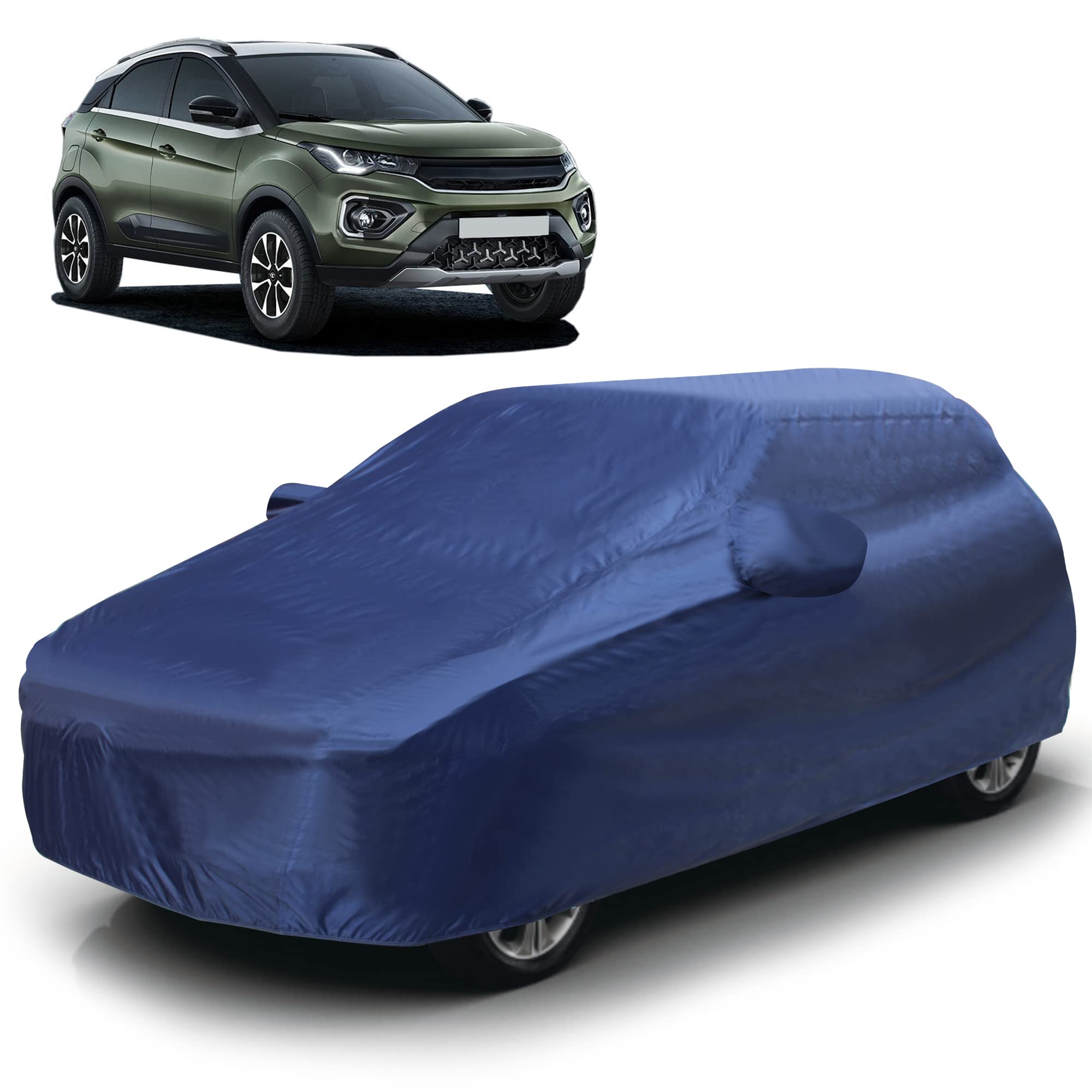 Autofy TAFO Car Cover for Tata Nexon [Year 2019 Onwards] - Dust & UV Proof Waterproof Car Cover (Blue)