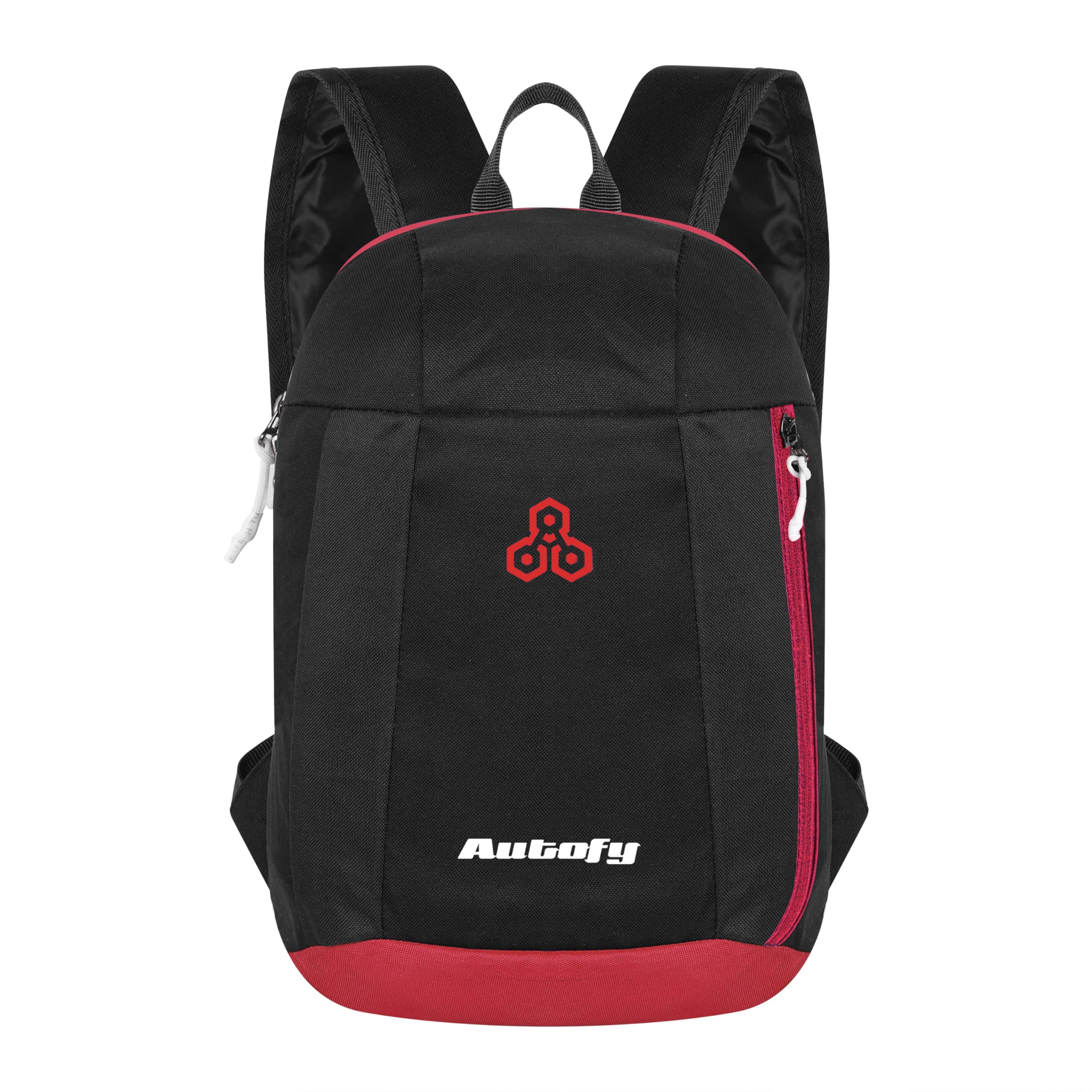 Autofy VAAYUU 10 Liters Hiking Camping Casual Backpack for Men Backpack for Women Bag for Men Bags for Women School Bags College Bag Travel Bag (Black & Red)