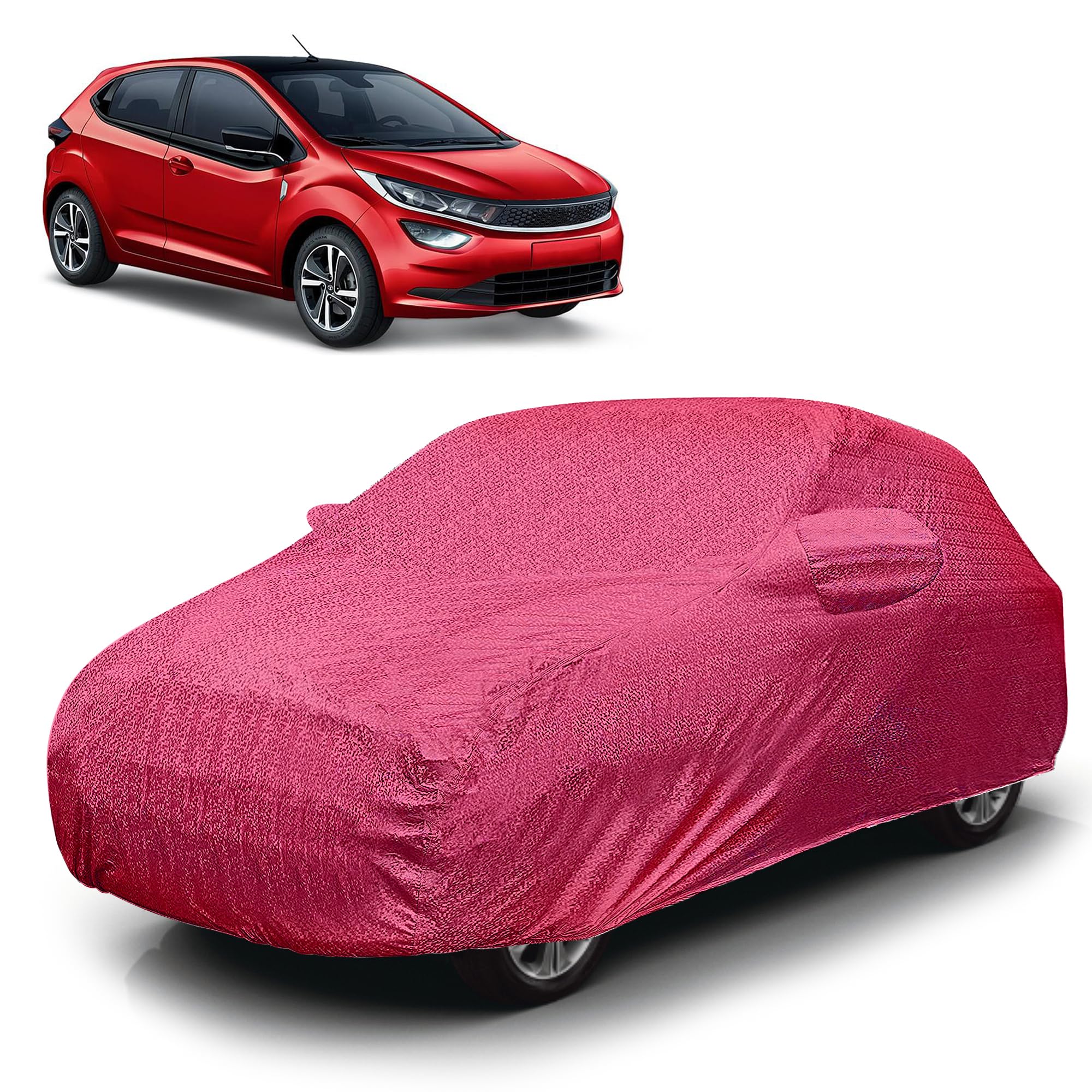 Autofy RedTech 100% Waterproof Car Cover for Tata Altroz [Year 2020 Onwards] - Dust & UV Proof Car Cover with Soft Cotton Flock Layer Inside for Paint Protection